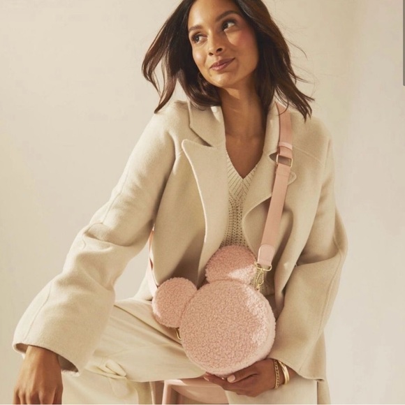 Stoney Clover Lane Handbags - NWT Stoney Clover Lane Mickey Mouse Pink Crossbody Bag Sherpa Disney